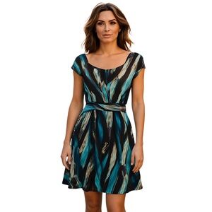 Closet Blue and Black Mini Dress